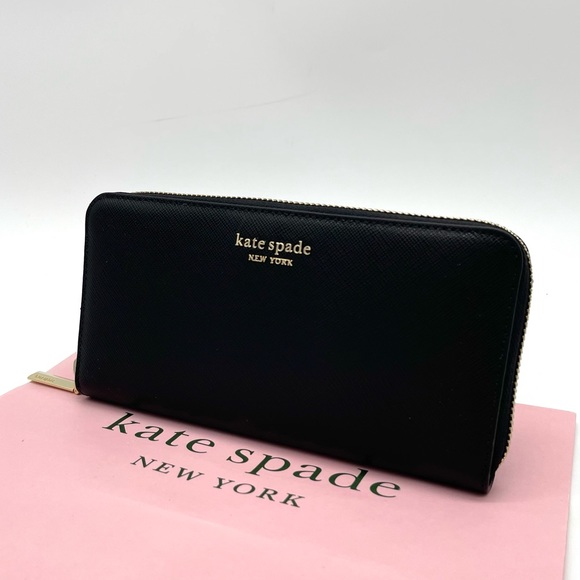 Kate Spade Large Continental Wallet Black - Picture 4 of 9